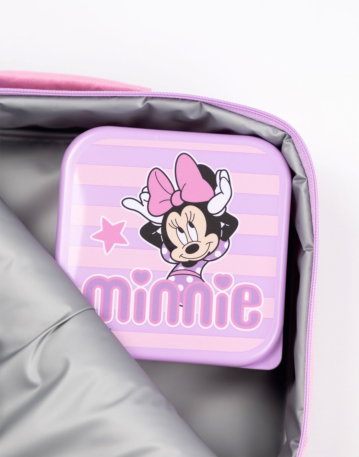 Disney Lunch Bag Bottle and 3 Snack Pot | Girls Pink | Official Merch