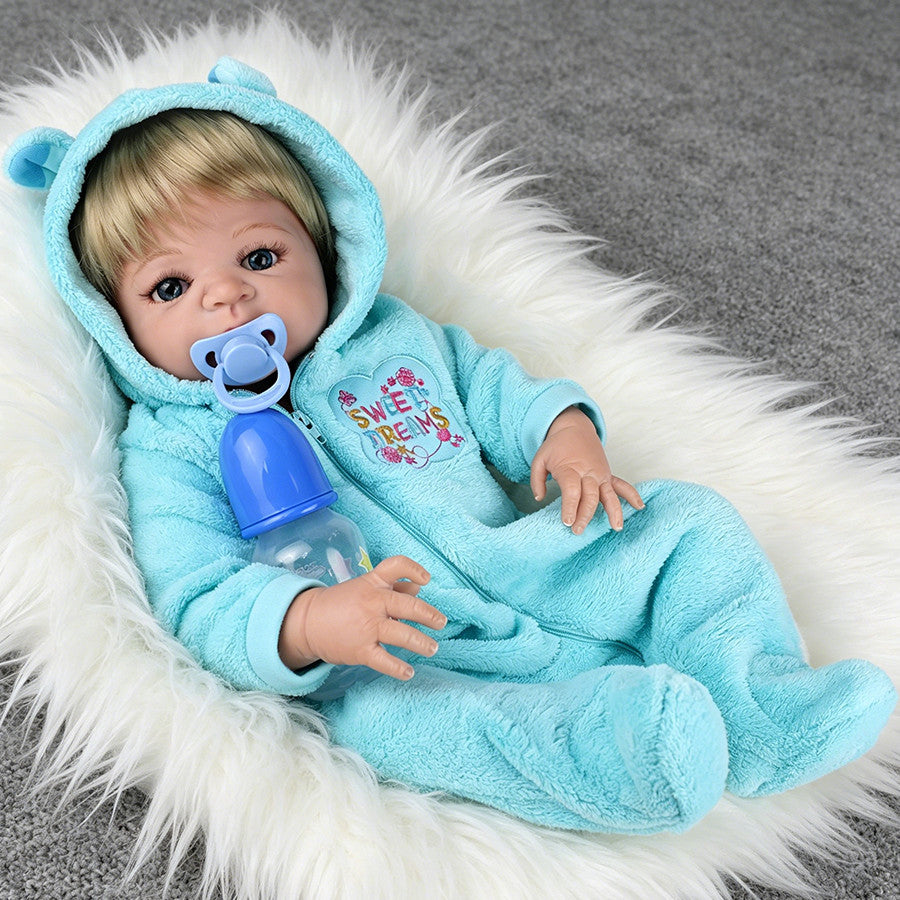Real Reborn Baby Dolls Full Body Vinyl Silicone Boy Doll Lifelike Newborn Gift
