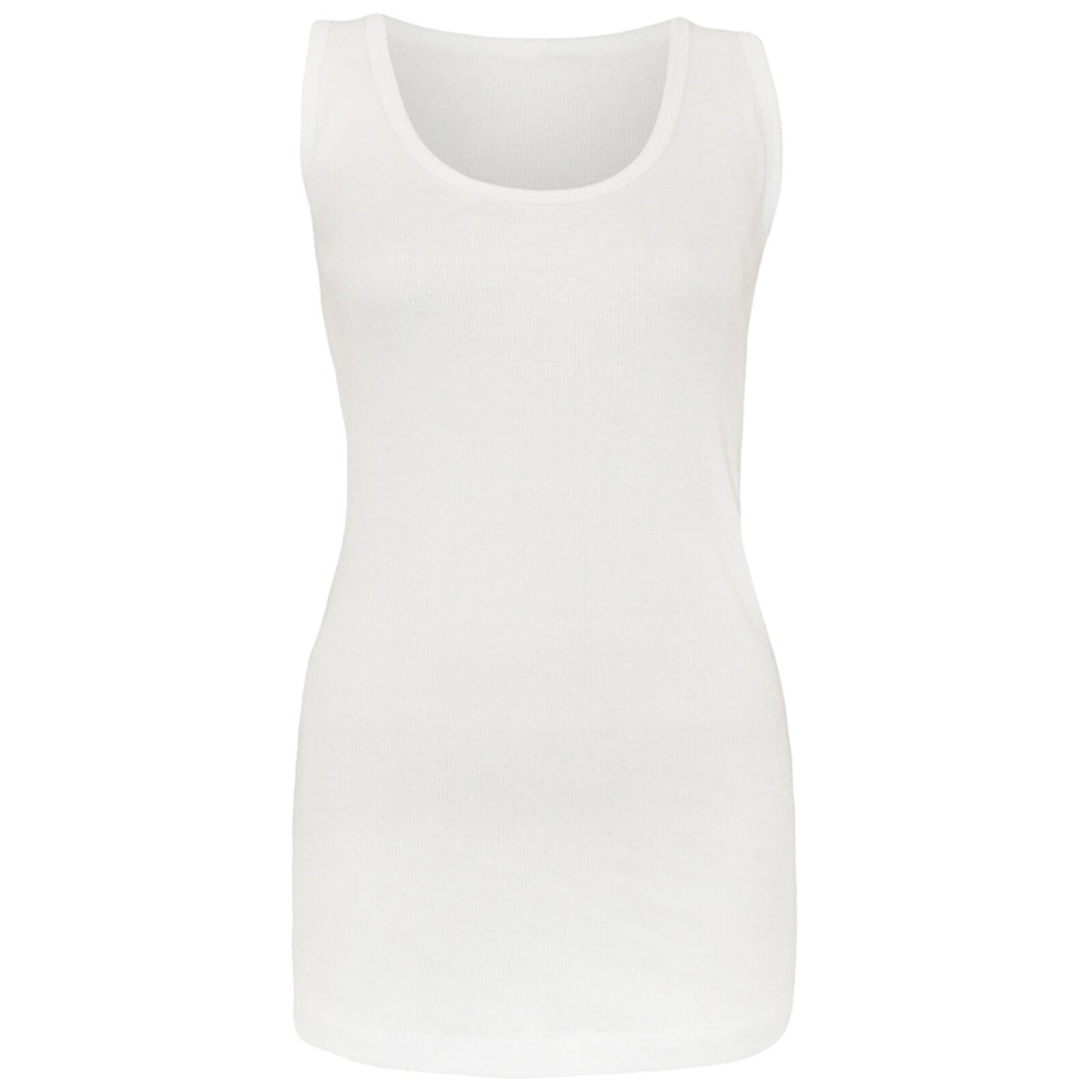 NEW LADIES WOMENS PLAIN SUMMER STRETCHY RIBBED CASUAL TOP T SHIRT MUSCLE VEST