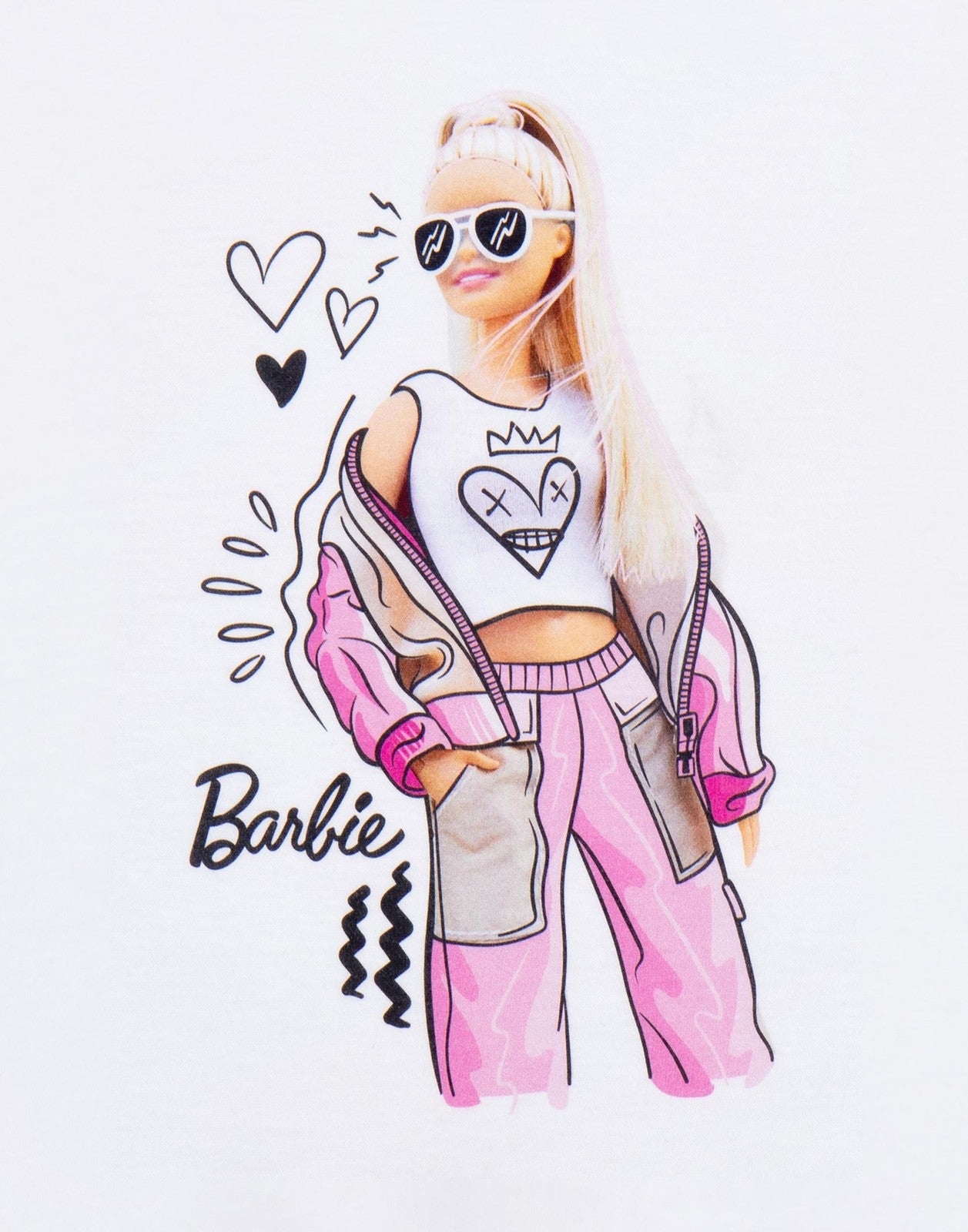 Barbie Short Sleeved T-Shirt | Girls White | Official Merch