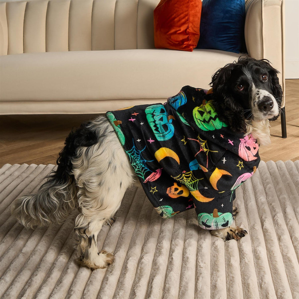 OHS Dog Hoodie Blanket Halloween Winter Warm Sherpa Fleece Soft Jumper Puppy