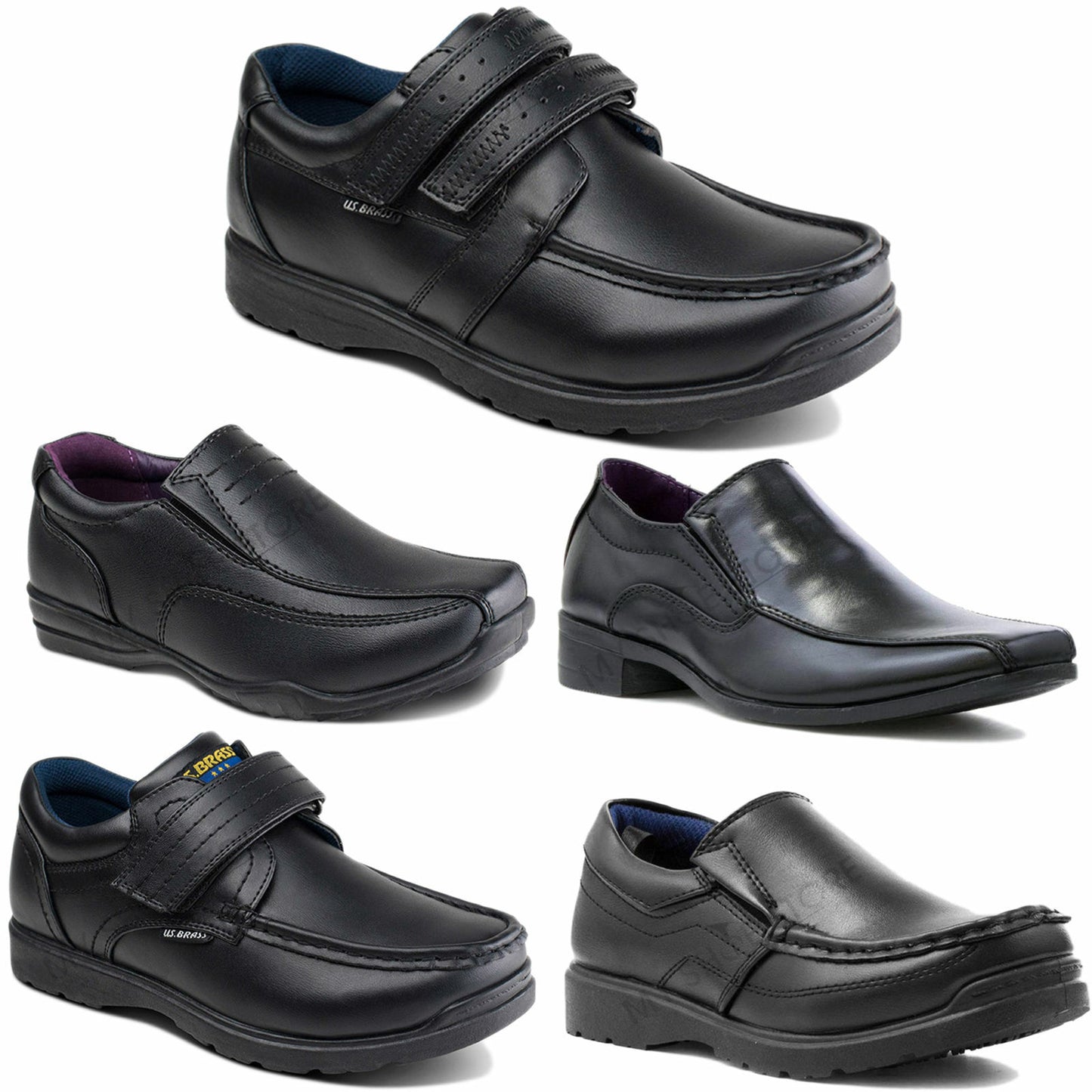 US BRASS BOYS BACK TO SCHOOL SHOES CHILDRENS FORMAL SMART WEDDING PARTY BOOTS