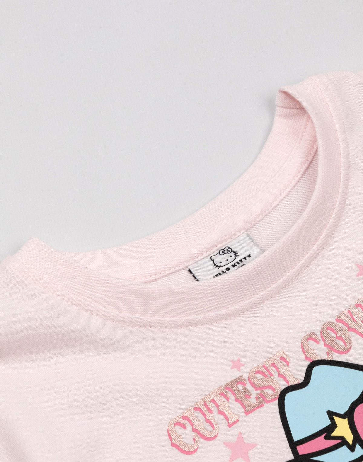 Hello Kitty Fringe Short Sleeved T-Shirt | Girls Pink | Official Merch