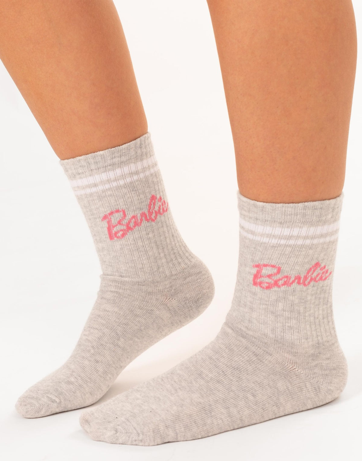 Barbie Calf Socks Set of 3 | Womens Pink | Official Merch