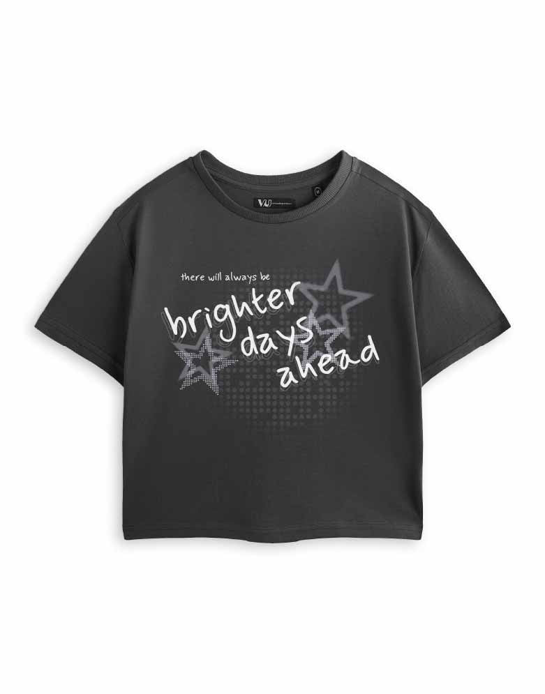 Show Me The Merch Cropped Short Sleeved T-Shirt | Womens Black | Official Merch