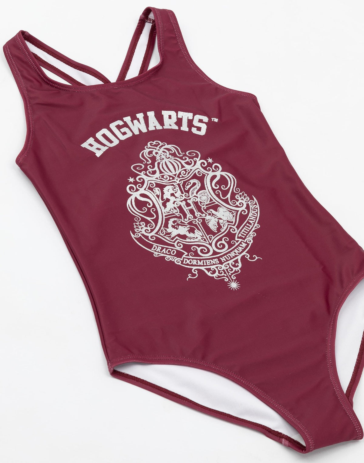 Harry Potter 1 Piece Swimming Costume | Girls Burgundy | Official Merch