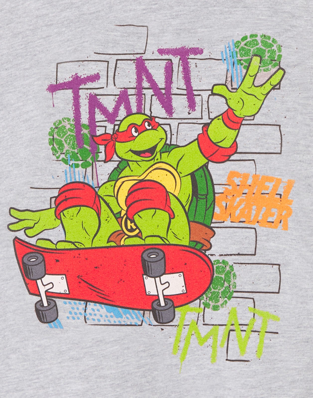Teenage Mutant Ninja Turtles Hoodie | Boys Grey Marl | Official Merch