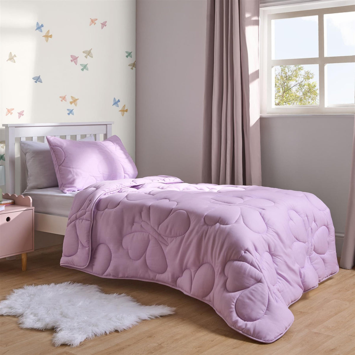 Coverless 7.5 TOG Butterfly Kids Duvet Cover Bedding Pillowcase Bed Set Quilted