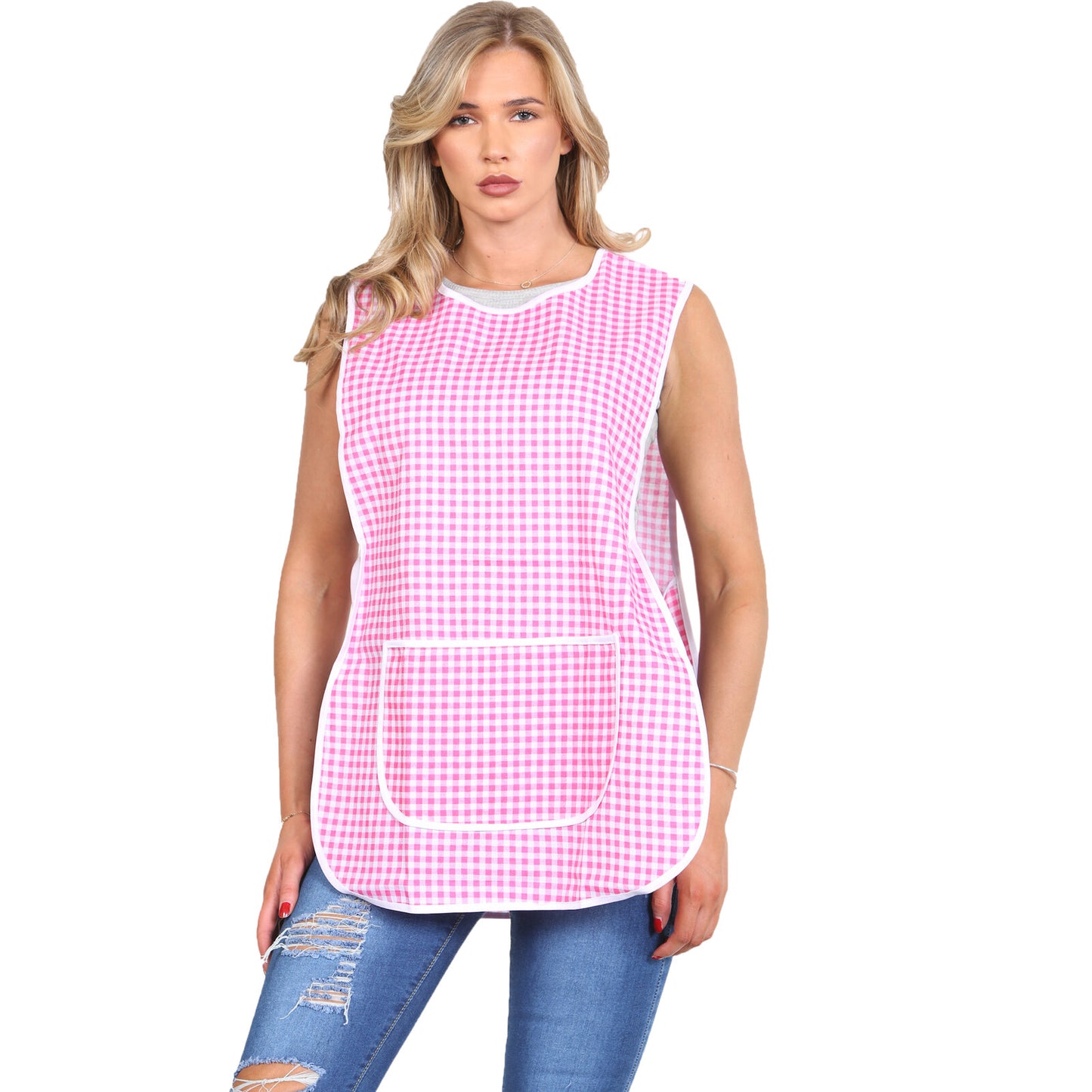 LADIES TABARD WOMENS TABBARD APRON WITH POCKET KITCHEN CLEANING CHEF WORK WEAR