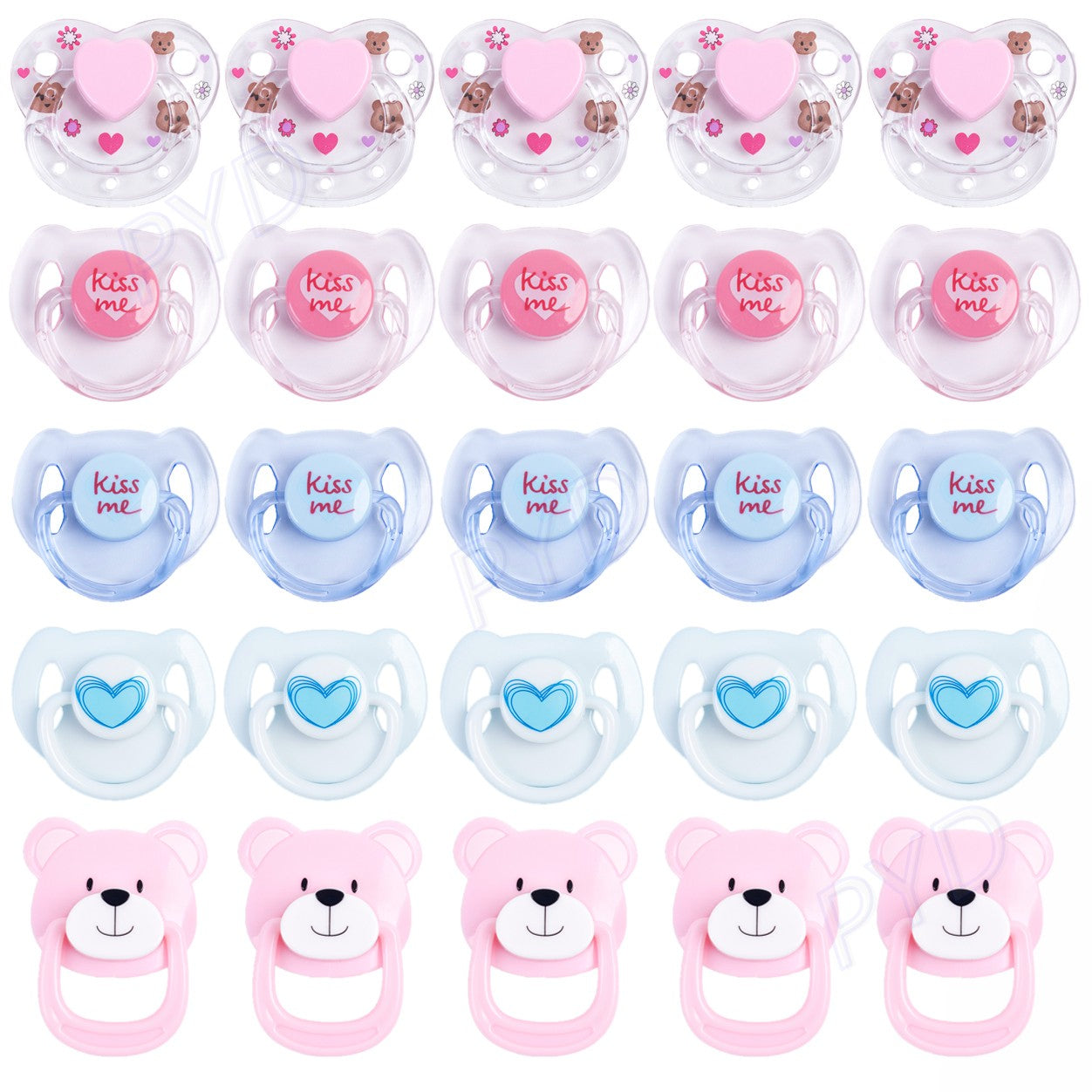50PC Magnetic Dummy Pacifier for Reborn Baby Dolls Kit DIY Supply Accessories