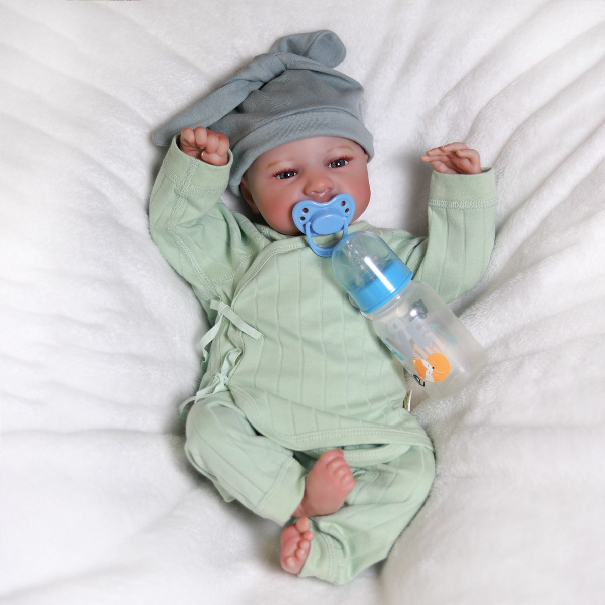 Realistic Reborn Dolls Twins Newborn Baby Boy Vinyl Silicone Lifelike Babies Toy