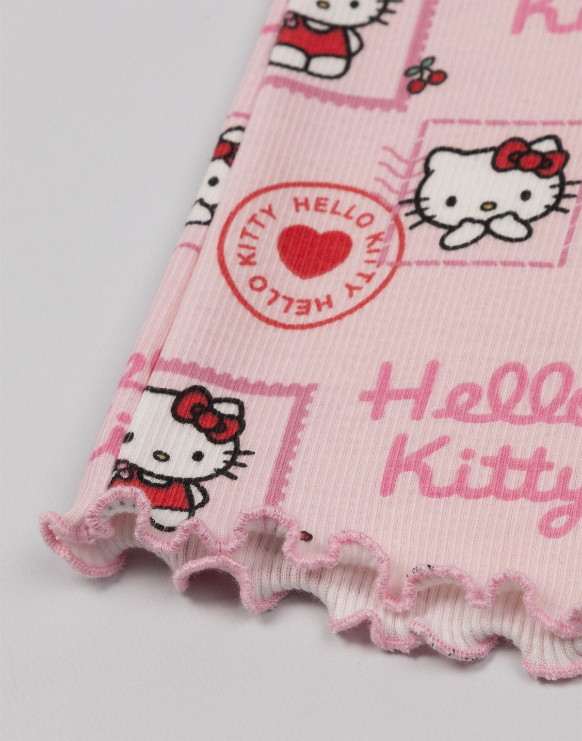 Hello Kitty T-Shirt and Shorts Set | Girls Grey | Official Merch