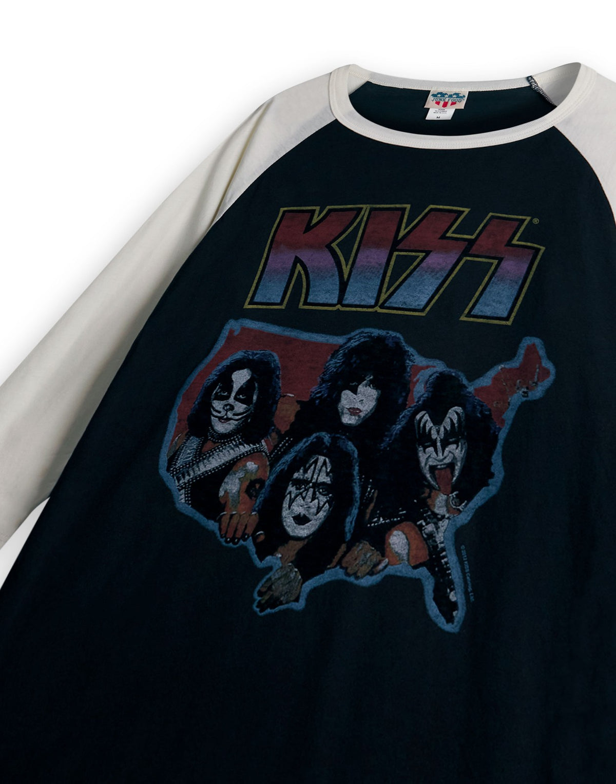 Kiss Raglan Short Sleeved T-Shirt | Unisex Black | Official Merch