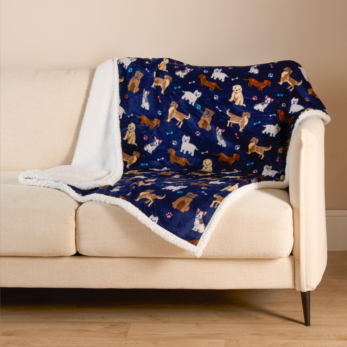 Pet Blanket Throw Sherpa Fleece Dog Cat Puppy Over Bed Chair Sofa Supersoft Warm