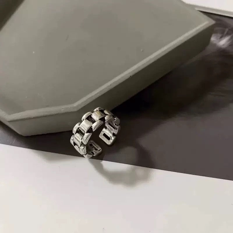 925 Sterling Silver Vintage Adjustable Fashion Ring Women Girls Jewellery Gift
