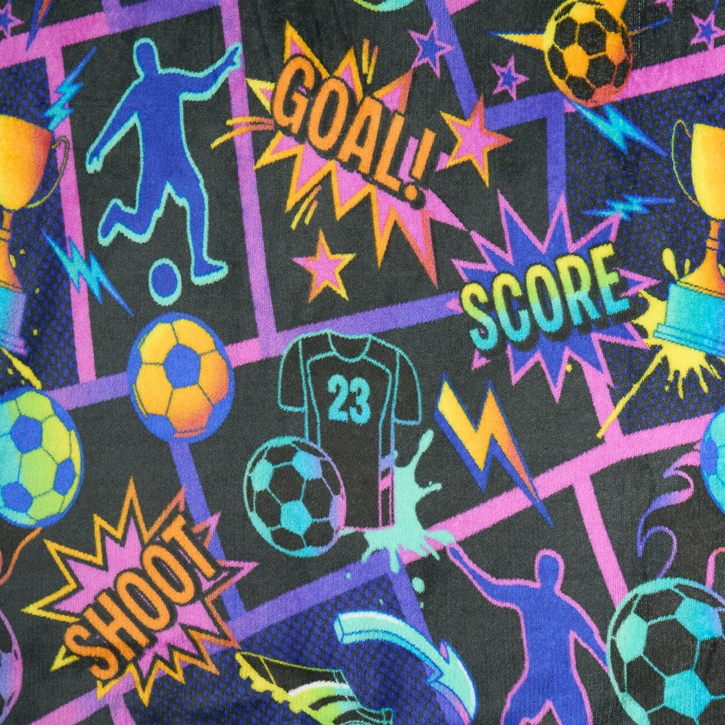 OHS Comic Football Throw Ultra Soft Blanket Flannel Fleece Lightweight Bedspread
