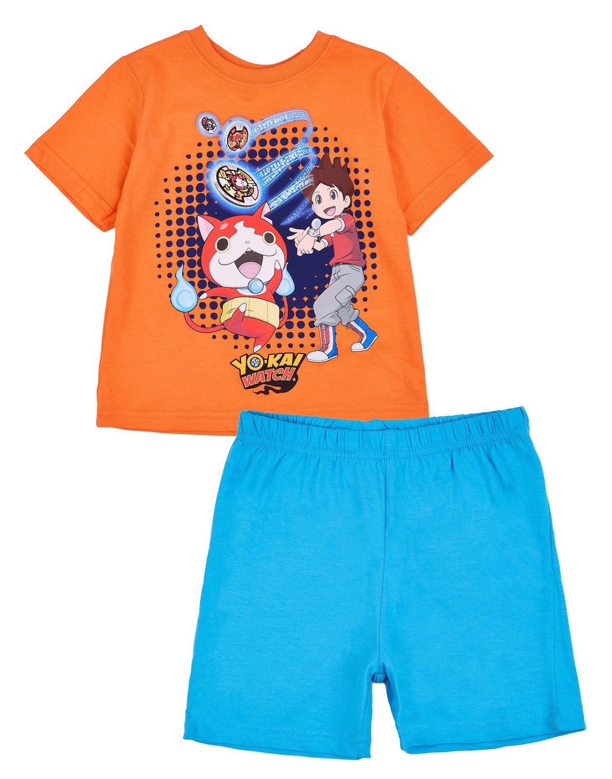 Yo Kai Watch Short Sleeve Short Leg Pyjama Set | Boys Orange | Official Merch