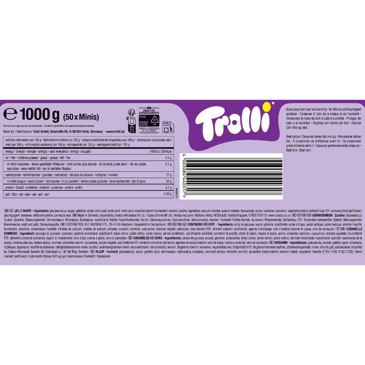Trolli Spookylicious Fruit Jellies Gummies Halloween Spooky Mix Treats Pack 1kg