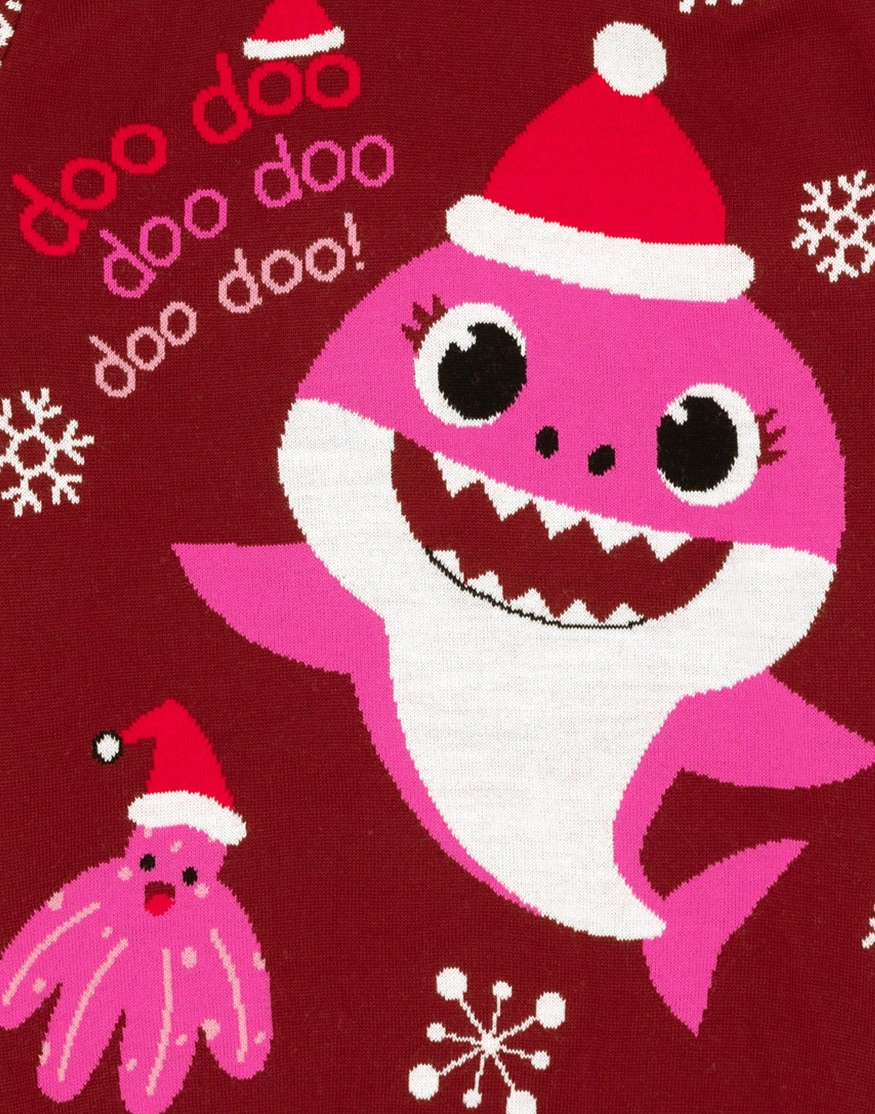 Baby Shark Christmas Jumper | Womens Red | Official Merch