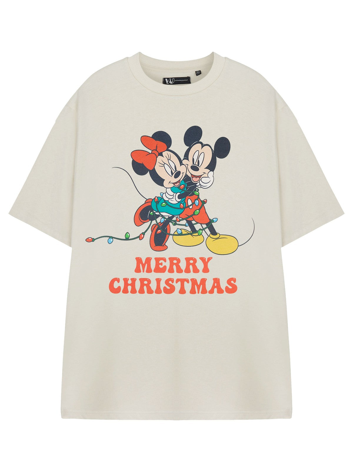 Disney Short Sleeved T-Shirt | Womens Oatmeal | Official Merch