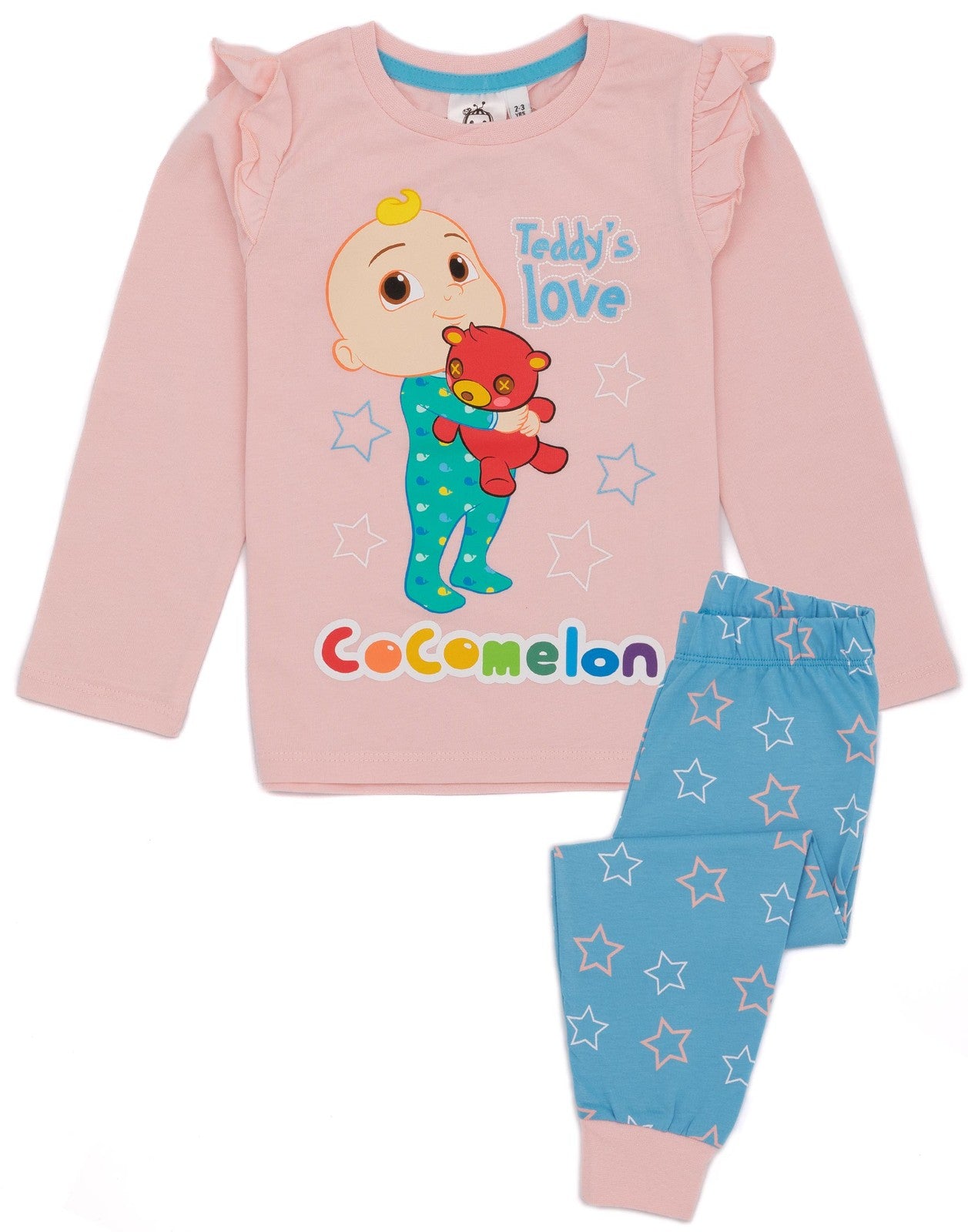Cocomelon Long Sleeve Long Leg Pyjama Set | Girls Pink | Official Merch