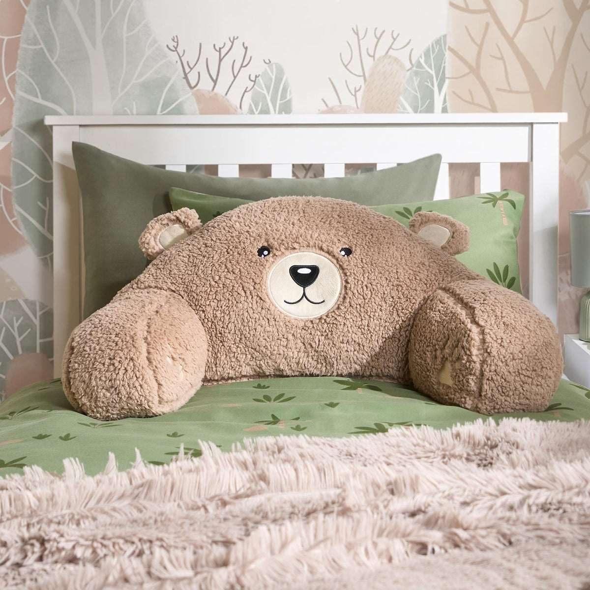 Bear Teddy Fleece Reading Cuddle Cushion Soft Plush Gaming Reading Bed Support