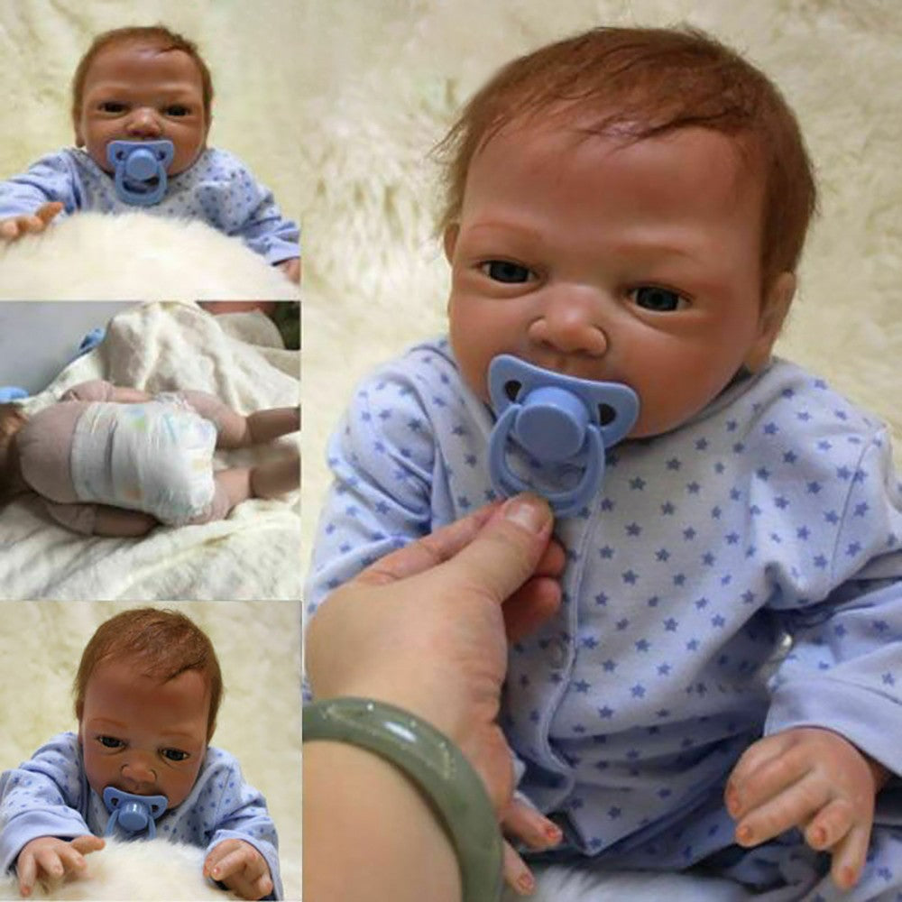 Real Life Reborn Baby Dolls Boy Silicone Vinyl Handmade Newborn Doll Cloth Body