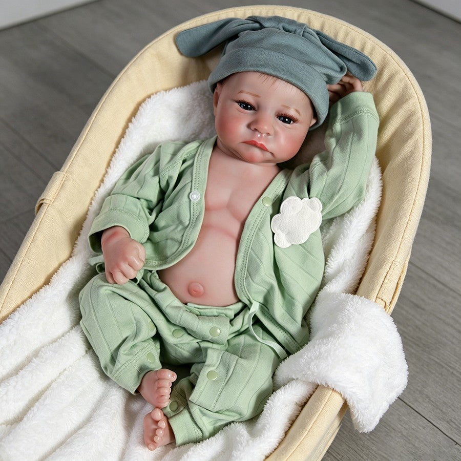 Realistic Reborn Newborn Baby Boy Doll Full Vinyl Silicone Body Real Life Dolls