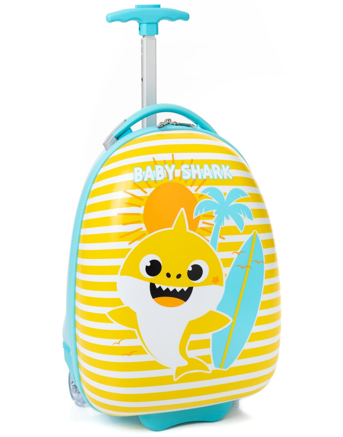 Baby Shark Small Suitcase | Unisex Kids Yellow Blue | Official Merch