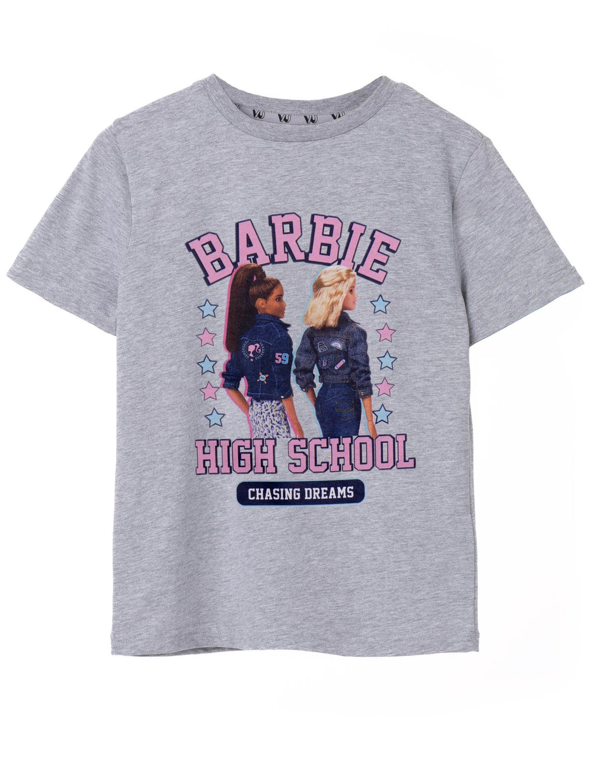 Barbie Short Sleeved T-Shirt | Girls Grey Marl | Official Merch