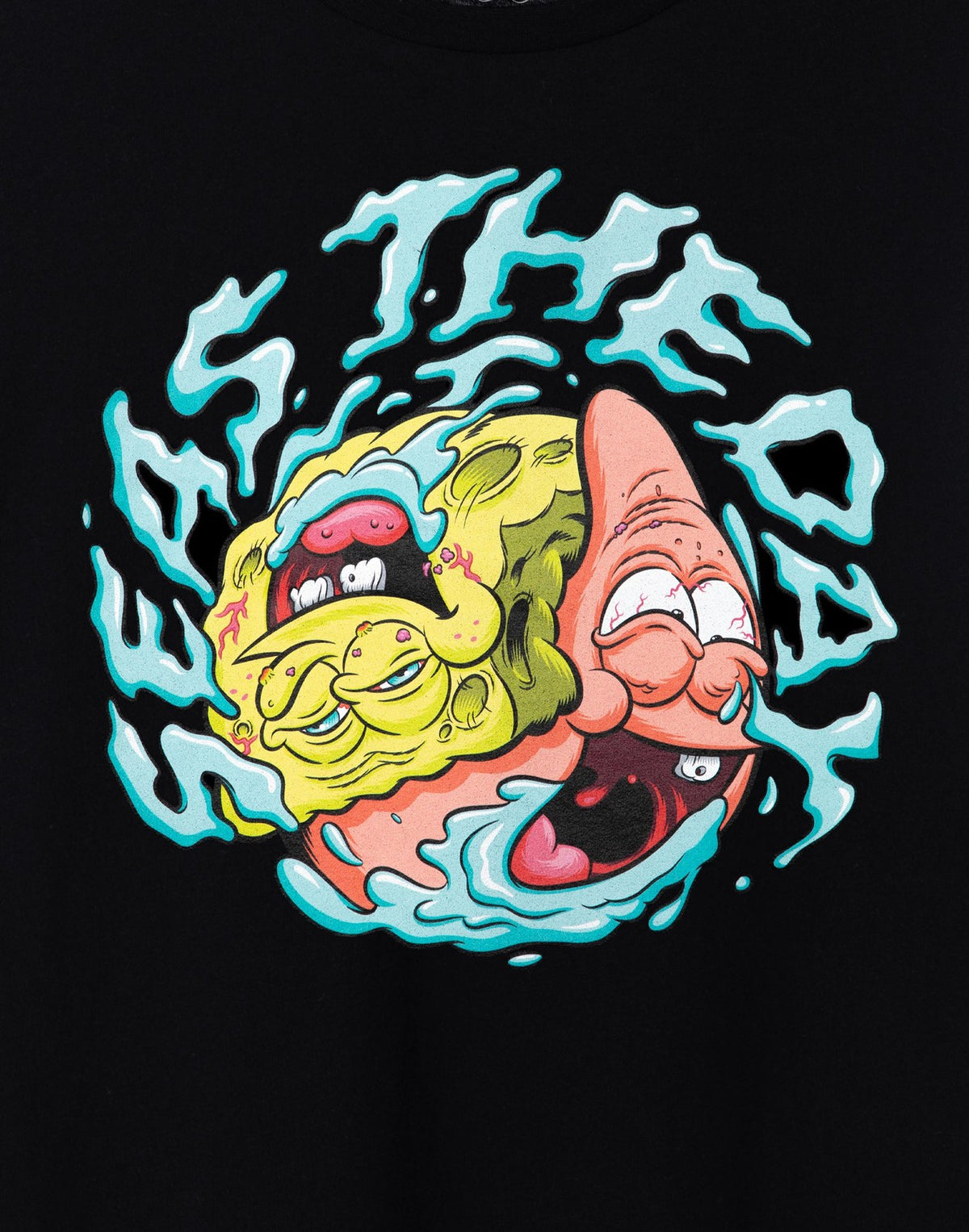 SpongeBob SquarePants Short Sleeved T-Shirt | Mens Black | Official Merch