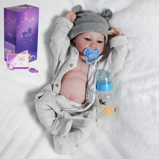 Real Reborn Baby Doll Full Body Vinyl Silicone Newborn Boy Doll Waterproof Gift