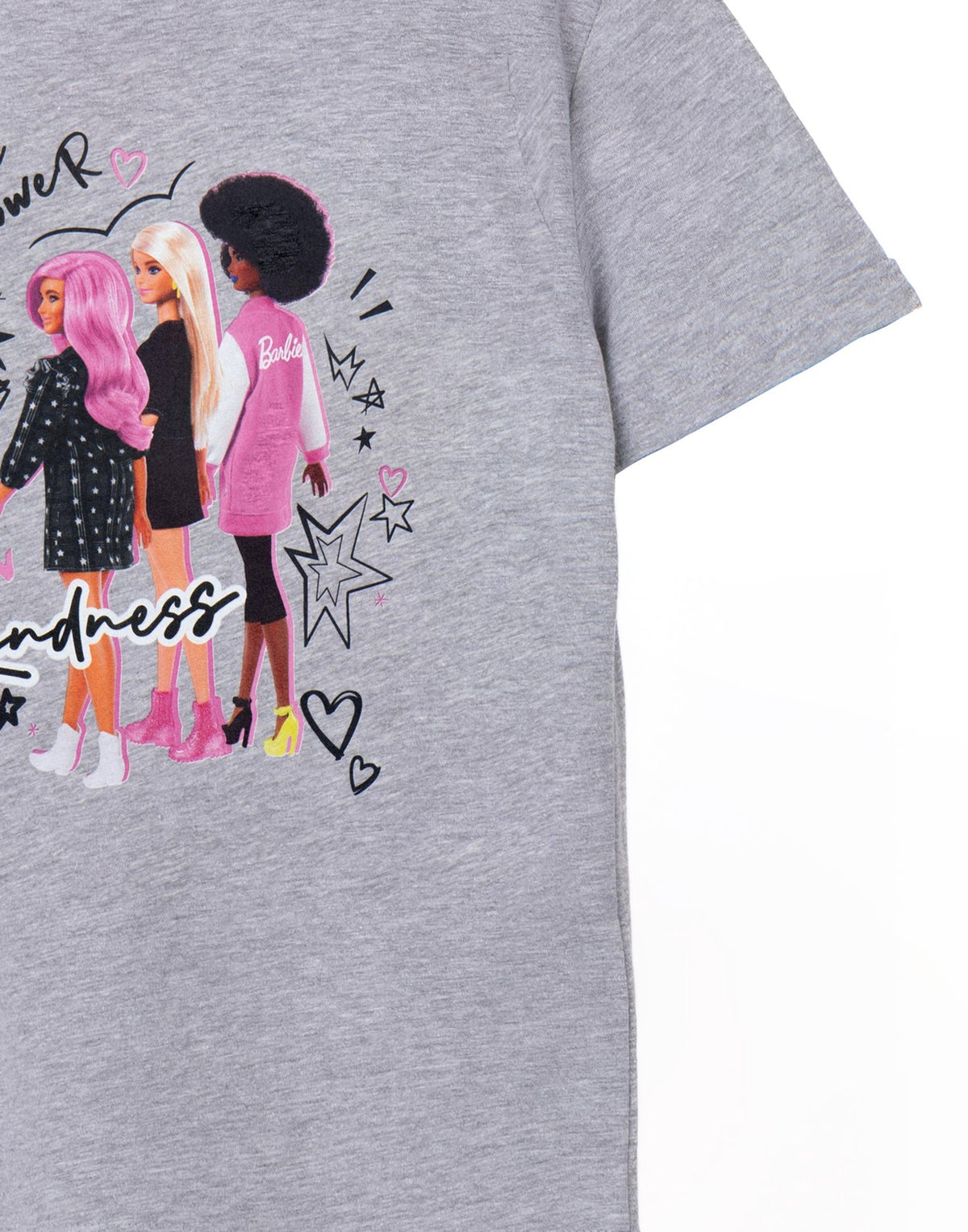 Barbie Short Sleeved T-Shirt | Girls Grey Marl | Official Merch