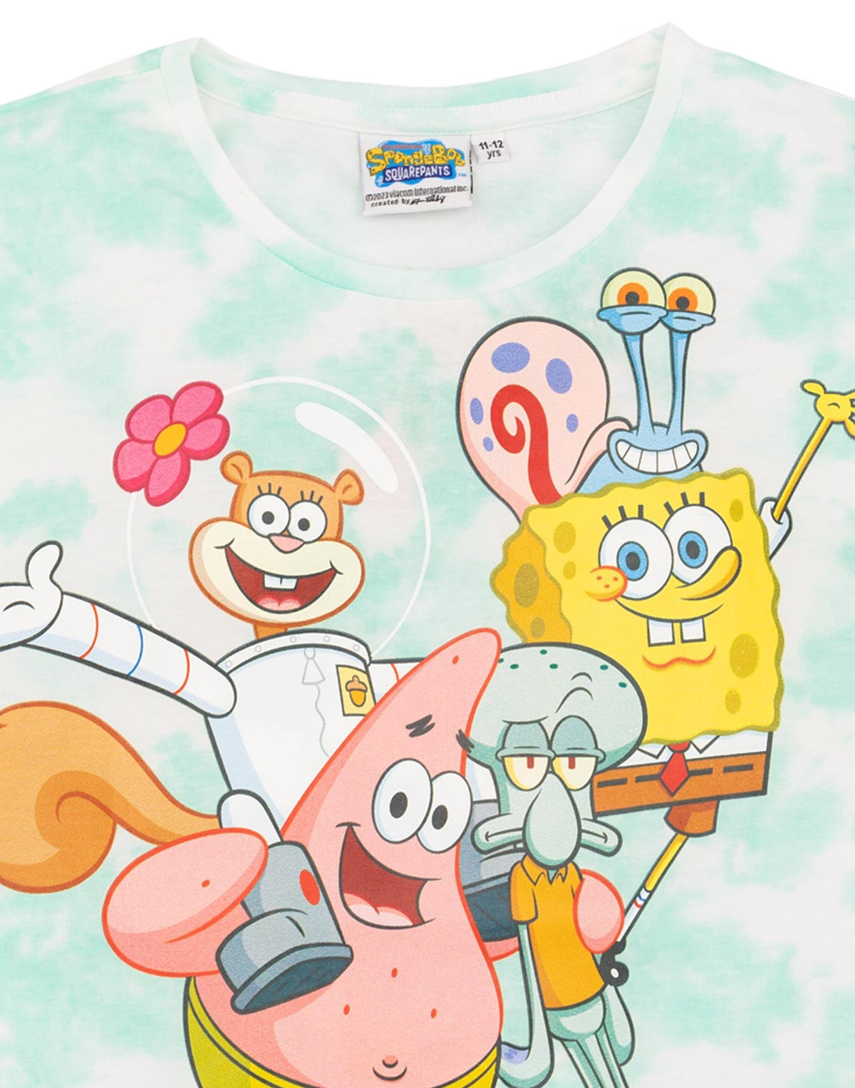 SpongeBob SquarePants Short Sleeved T-Shirt | Girls Blue | Official Merch