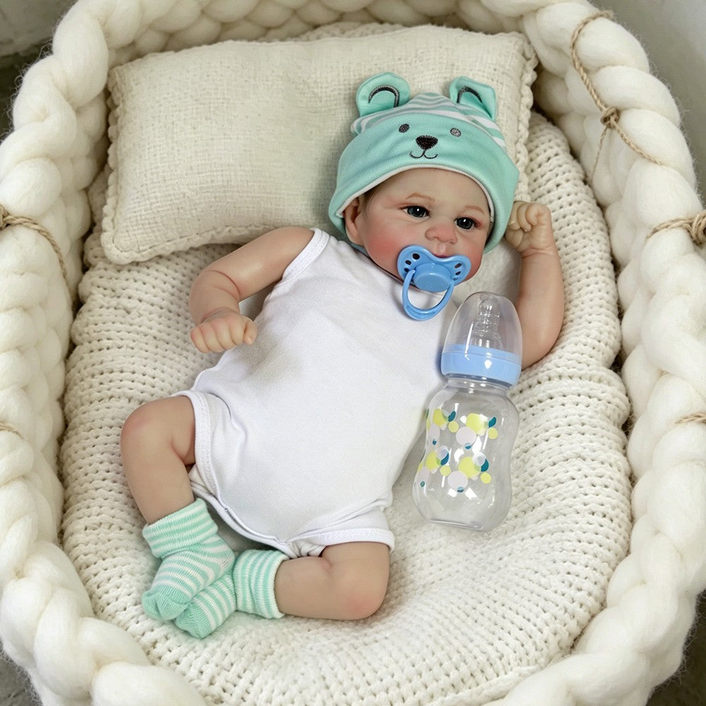 Handmade Reborn Baby Dolls Vinyl Silicone Lifelike Cute Newborn Boy Doll Gift UK