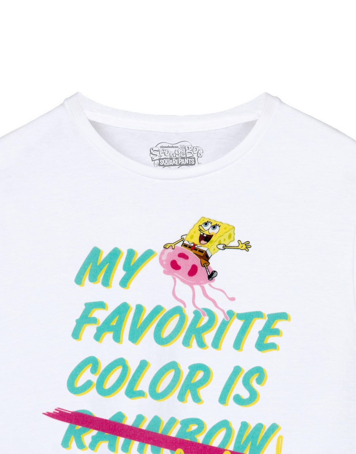 SpongeBob SquarePants Short Sleeved T-Shirt | Girls White | Official Merch