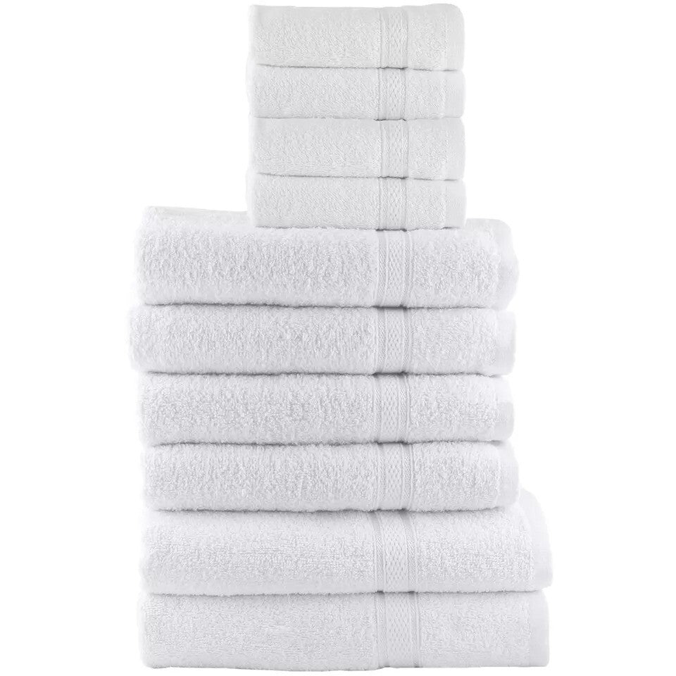 Luxury 100% Egyptian Cotton Towel Set 10 Piece Bale Set Face Hand Bath Towels