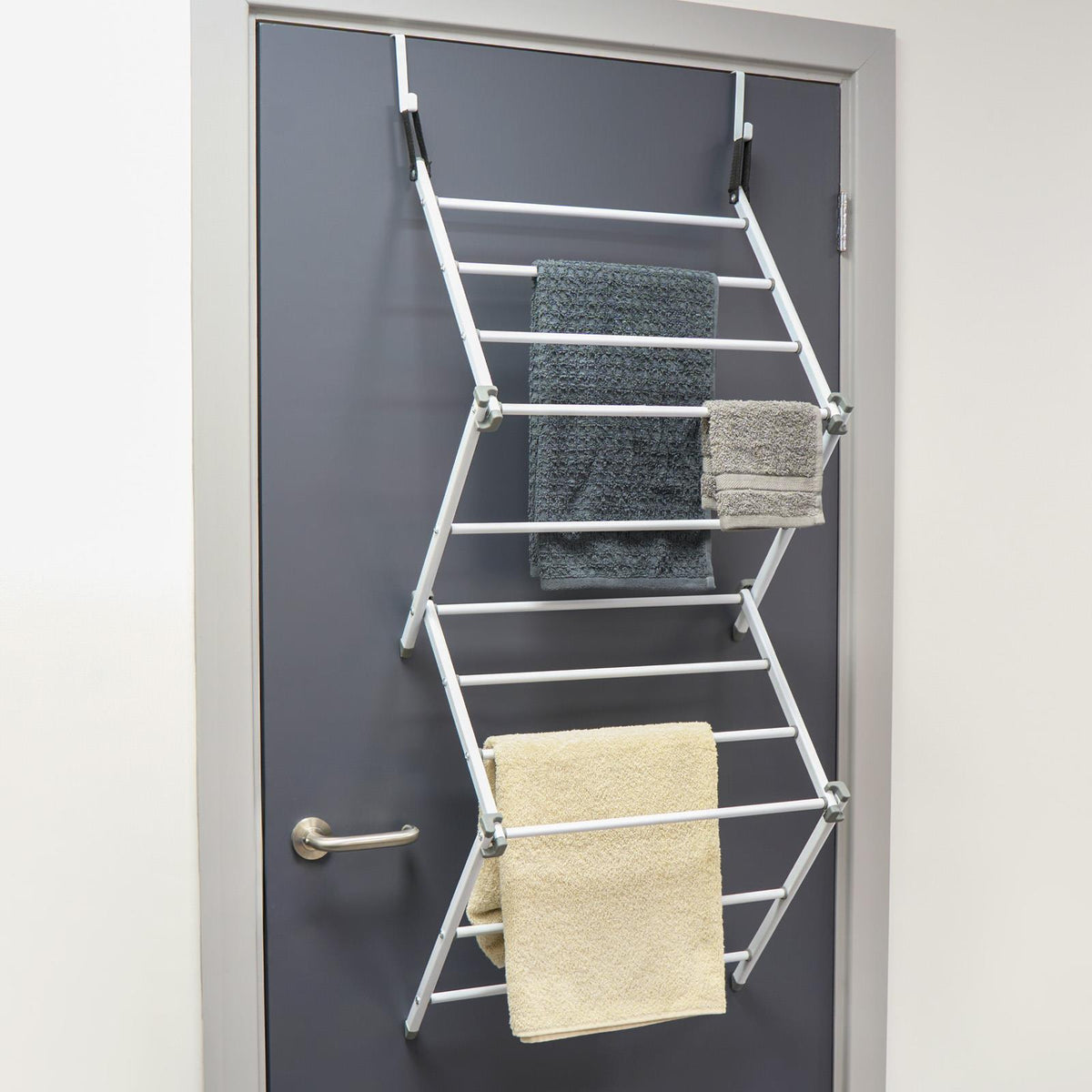 Over Door Clothes Airer Utility Caravan Towel Clothes Drying Rack Hanger Compact