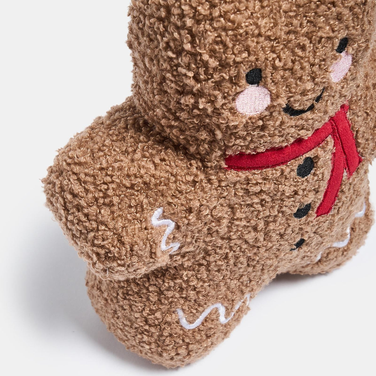 OHS Gingerbread Weighted Door Stop Xmas Decorative Boucle Stopper Wedge