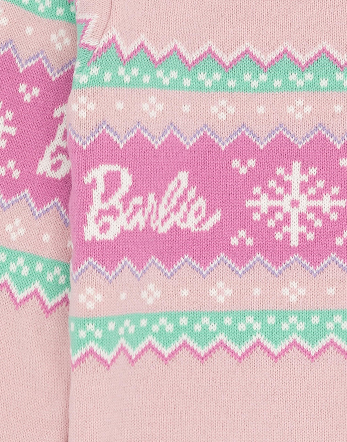 Barbie Christmas Jumper | Girls Pink | Official Merch