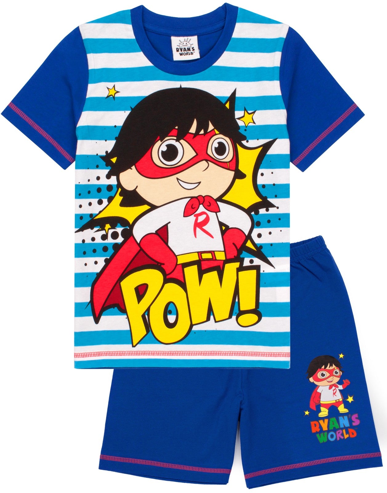 Ryans World Short Sleeve Short Leg Pyjama Set | Boys Blue | Official Merch