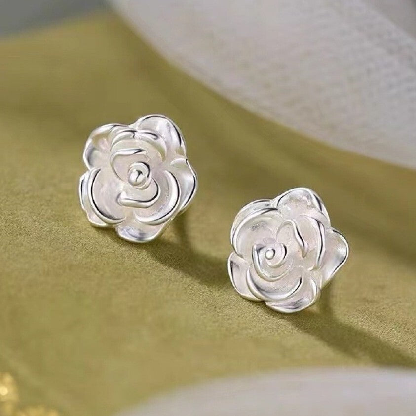 925 Sterling Silver Beautiful Flower Stud Earrings Jewellery Women Girls Gift UK