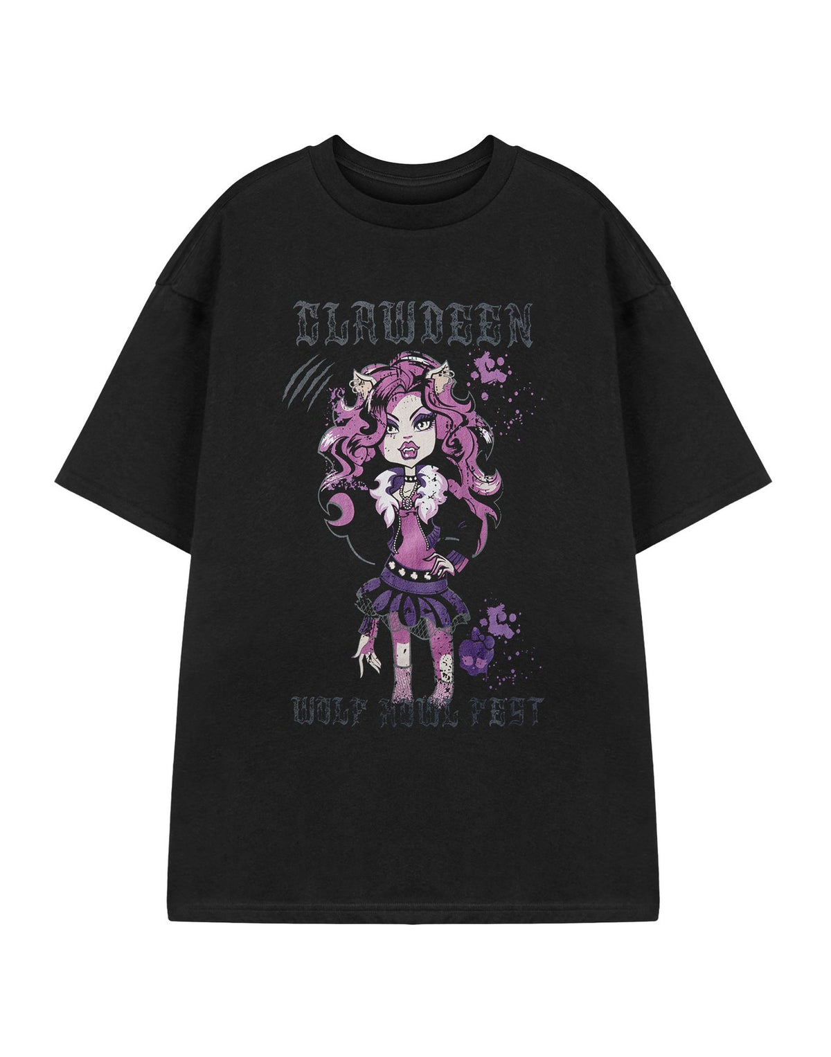 Monster High Short Sleeved T-Shirt | Womens Black | Official Merch