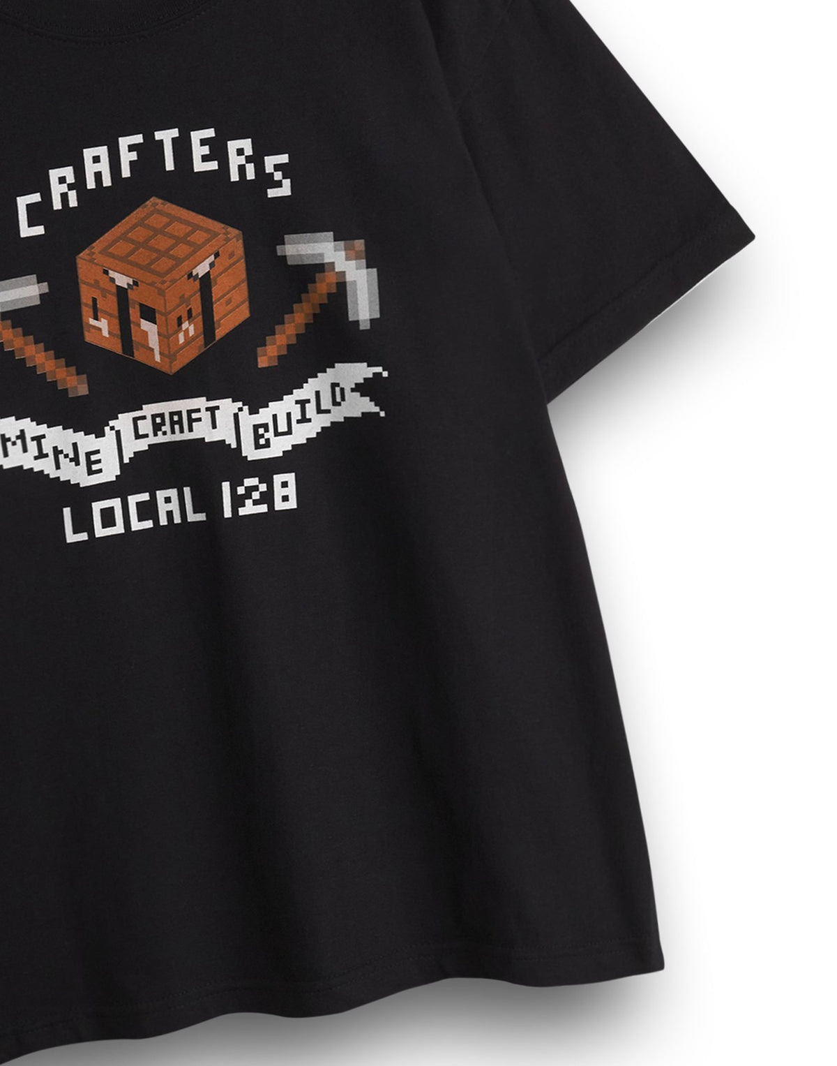 Minecraft Short Sleeved T-Shirt | Boys Black Gaming | Official Merch