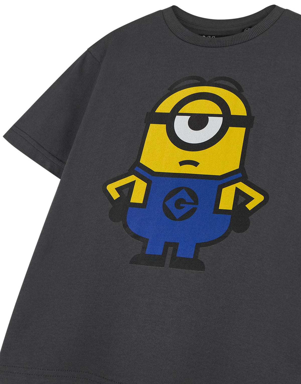 Minions Short Sleeved T-Shirt | Unisex Kids Charcoal | Official Merch