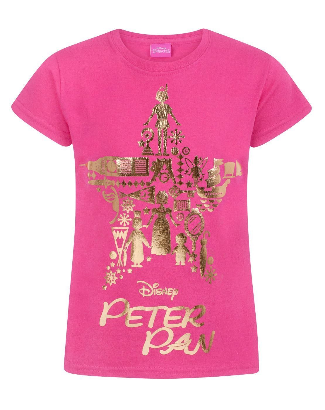 Disney Short Sleeved T-Shirt | Girls Pink | Official Merch