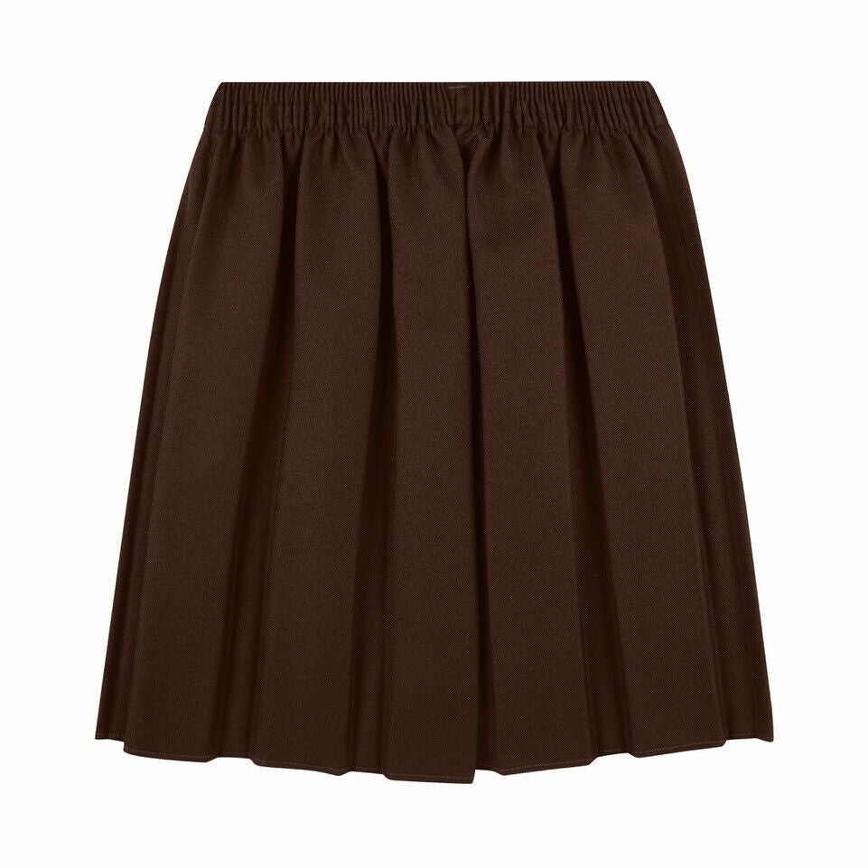 SCHOOL UNIFORM SKIRT GIRLS BACK TO SCHOOL UK BOX PLEATED ROUND ELASTICATED WAIST