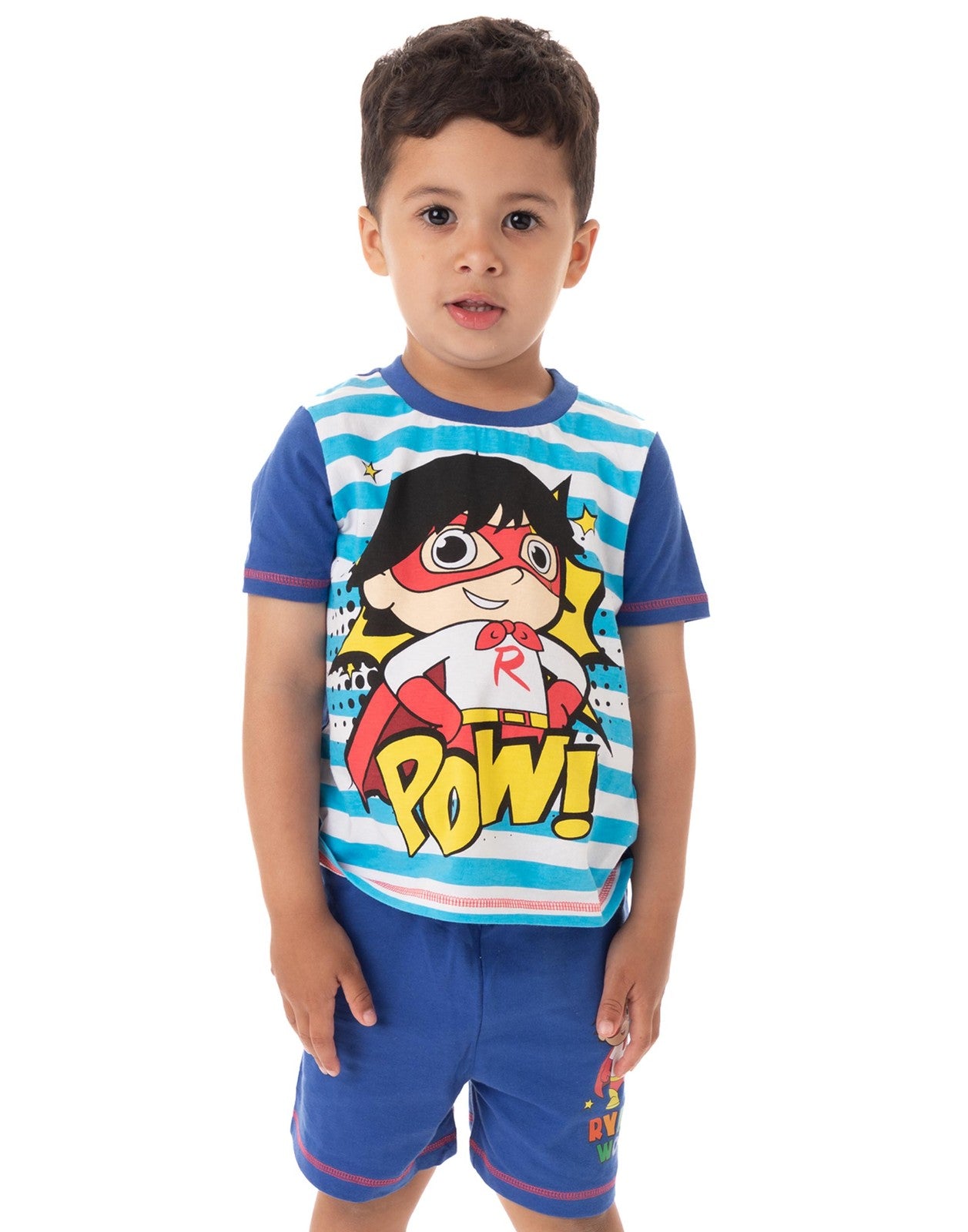 Ryans World Short Sleeve Short Leg Pyjama Set | Boys Blue | Official Merch