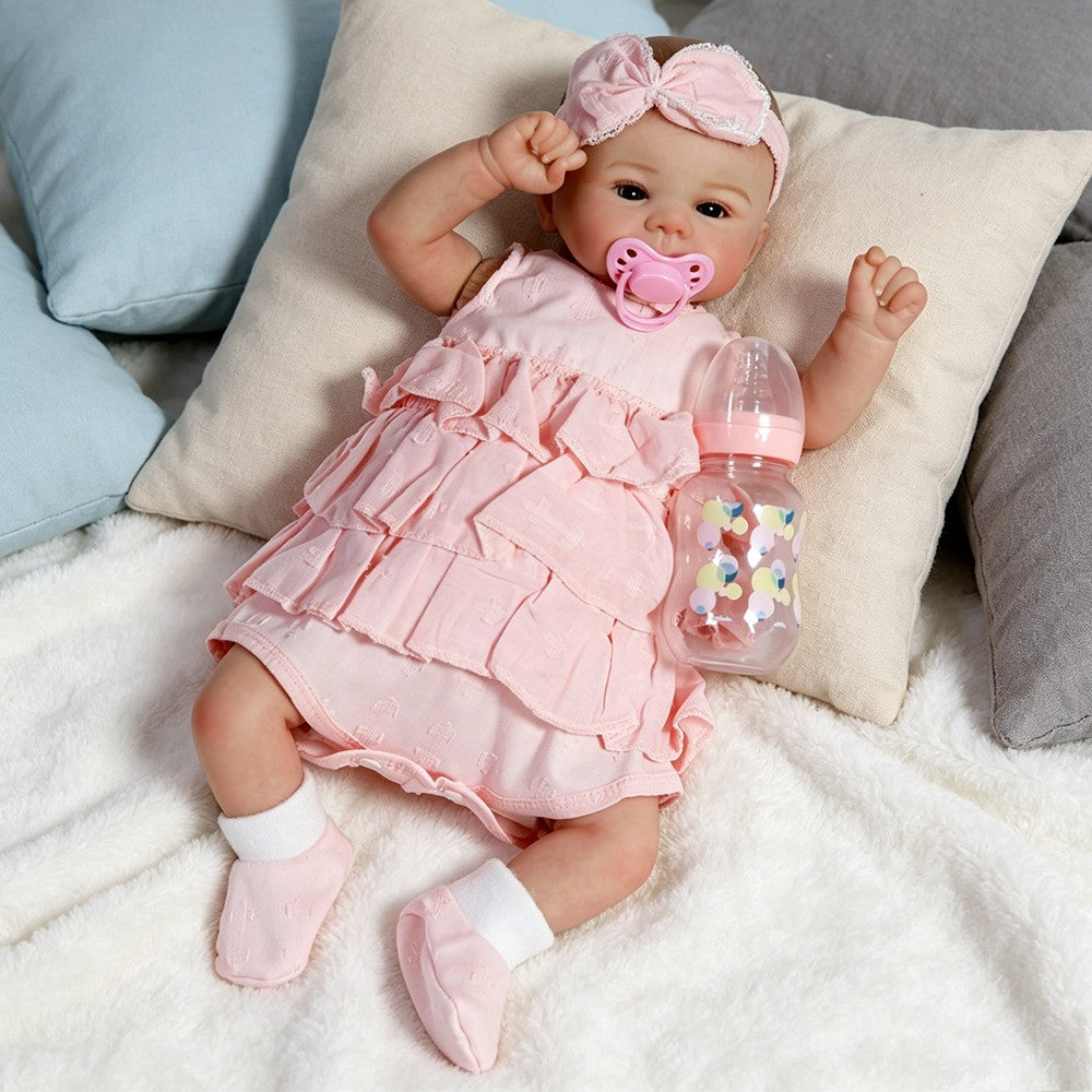 Realistic Reborn Newborn Baby Girl Doll Vinyl Silicone Handmade Lifelike Twins