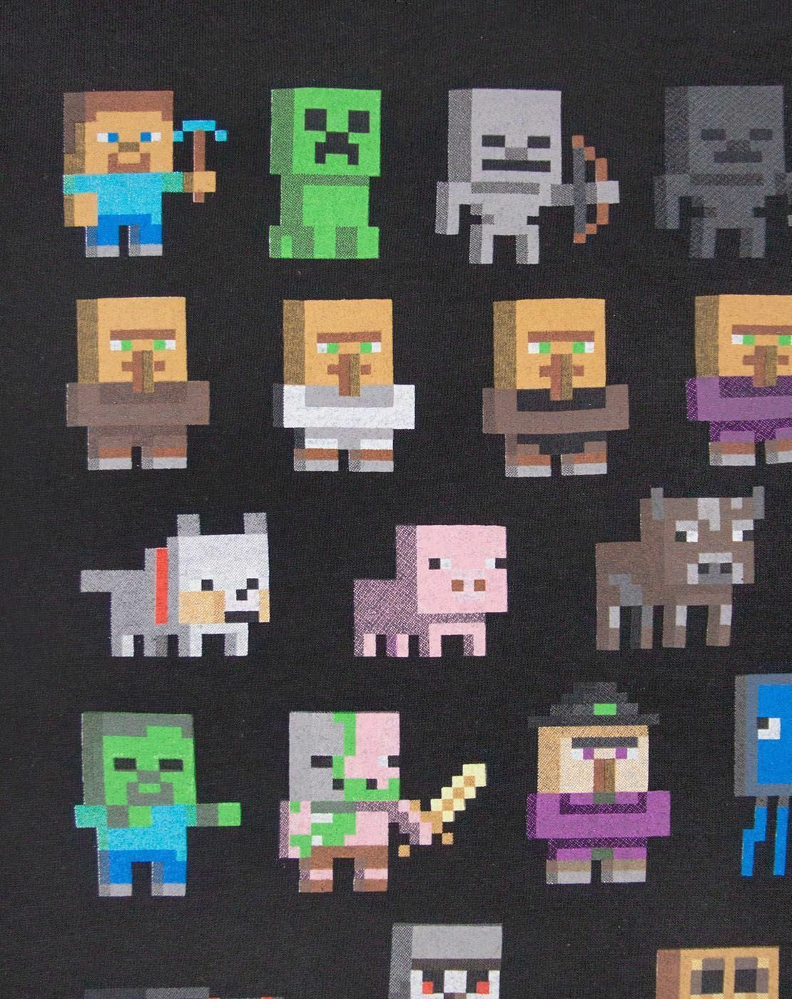Minecraft Short Sleeved T-Shirt | Boys Black Gaming | Official Merch